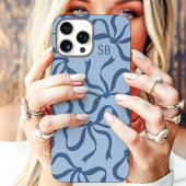 ダスティブルーボウモノグラム Case-Mate iPhoneケース