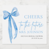 ダスティブルーボウ応援ズトゥフューチャーブライダルシャワー スパークリングワインラベル (シングルラベル)