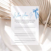 ダスティブルーボウ私はブライダルシャワーゲームカード 招待状