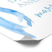 ダスティブルーボウ食べドリンクとベー結婚したサイン ポスター (角)