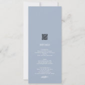 ダスティブルーボタニカルオールインワン結婚式招待状 招待状 (裏面)