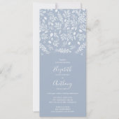 ダスティブルーボタニカルオールインワン結婚式招待状 招待状 (正面)