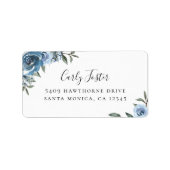 ダスティブルーボタニカルフローラ住所 シール (正面)