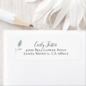 ダスティブルーボタニカルフローラ差出人住所 ラベル (インサイチュ)