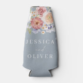 ダスティブルーボタニカルフローラ水結婚色の ボトルクーラー (正面)