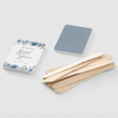 ダスティブルーボタニカルブライダルシャワー ハンドファン (組立なし)