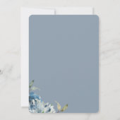 ダスティブルーボタニカルブライダルシャワー 招待状 (裏面)