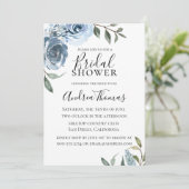 ダスティブルーボタニカルブライダルシャワー 招待状 (スタンド正面)