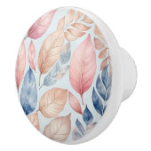 ダスティブルーボタニカルボホ紅葉パターン セラミックノブ (右)