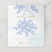 ダスティブルーボタニカルユーカリ離れス結婚ズの プレイスカード (外部開封)