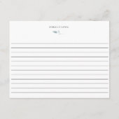 ダスティブルーボタニカルレシピカード エンクロージャーカード (裏面)