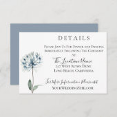ダスティブルーボタニカル結婚ズ詳細 招待状 (正面/裏面)