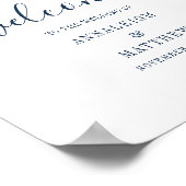 ダスティブルーボタニカル結婚フローラへようこそ ポスター (角)