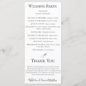 ダスティブルーボタニカル結婚式 プログラム (裏面)