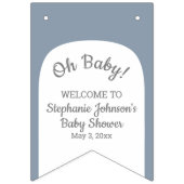 ダスティブルーボヘミアンアーチオベビーベビーシャワー バンティングフラッグ (第2の旗)