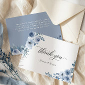 ダスティブルーボヘミアンパステル結婚フローラズフラット サンキューカード