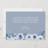 ダスティブルーボヘミアンパステル結婚フローラズフラット サンキューカード (裏面)