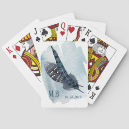 ダスティブルーボヘミアンフェザーウォーター色 トランプ