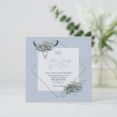 ダスティブルーボホウコ素朴ウスカル(花付き) 招待状 (スタンド正面)