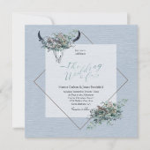 ダスティブルーボホウコ素朴ウスカル(花付き) 招待状 (正面)