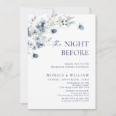 ダスティブルーボホエレガントウィンターリハーサルディナー 招待状 (正面)