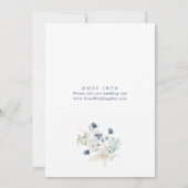 ダスティブルーボホエレガントウィンターリハーサルディナー 招待状 (裏面)