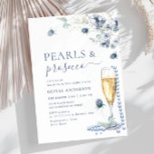 ダスティブルーボホエレガントウィンターPEARLS & Prosecco 招待状