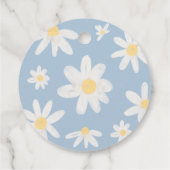 ダスティブルーボホデイジーフラワーメッセージカード フェイバータグ (裏面)