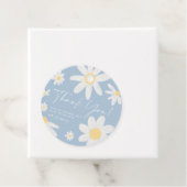 ダスティブルーボホデイジーフラワーメッセージカード フェイバータグ (インサイチュ)