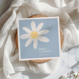 ダスティブルーボホデイジーフローラナプキンス スタンダードカクテルナプキン