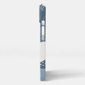 ダスティブルーボホトロピカルモンステラの葉 iPhoneケース (左側面)