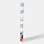 ダスティブルーボホフローラストライプモノグラム Case-Mate iPhoneケース (裏面 / 右)