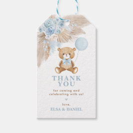 ダスティブルーボホフローラパンパステディベアベビー ギフトタグ