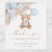 ダスティブルーボホフローラパンパステディベアベビー ワインラベル (シングルラベル)