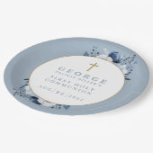 ダスティブルーボホフローラファースト聖餐式 ペーパープレート (アングル)