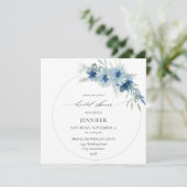 ダスティブルーボホフローラリングや輪ブライダルシャワー 招待状 (スタンド正面)