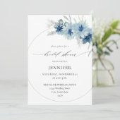ダスティブルーボホフローラリングや輪ブライダルシャワーB 招待状 (スタンド正面)