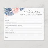 ダスティブルーボホブライダルシャワーアドバイスカード (正面)