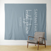 ダスティブルーボホブライダルシャワー背景 タペストリー (インサイチュ(横))