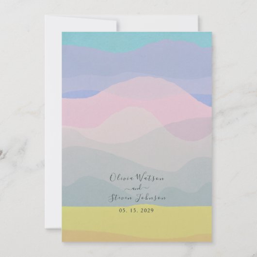 ダスティブルーボホマウンテン結婚ズ 招待状 (裏面)