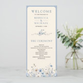 ダスティブルーボホワイルドフラワー結婚式 プログラム (スタンド正面)