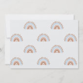 ダスティブルーボホーレインボー誕生日招待状 招待状 (裏面)