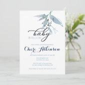 ダスティブルーボーイベビーイン開花シャワー 招待状 (スタンド正面)