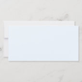 ダスティブルーボーディングパス目的地の結婚式 サンキューカード (裏面)