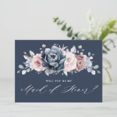 ダスティブルーマウヴバラが私のメイド・オブ・オーナー（花嫁付き添い人） 招待状 (スタンド正面)