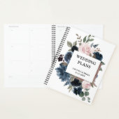 ダスティブルーマウヴバラピンク石板フローラ結婚ズ プランナー手帳 (ディスプレー)