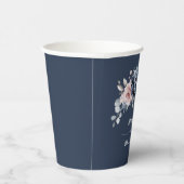 ダスティブルーマウヴバラピンク石板フローラ結婚ズP 紙コップ (右)