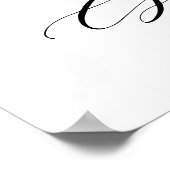 ダスティブルーマウヴバラピンク石板私たちのゲストブック ポスター (角)