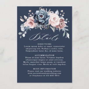 ダスティブルーマウヴバラピンク石板結婚ズ詳細E エンクロージャーカード