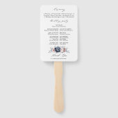 ダスティブルーマウヴバラピンク石板結婚式 プログラム ハンドファン (裏面)